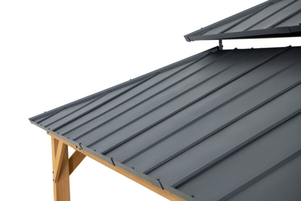 Altana ogrodowa 3,9x4,5m sunjoy antracyt twin top dach