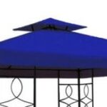 Poszycie 3x3m PVC pawilonu ogrodowego niebieskie 270g/m2