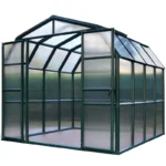 Szklarnia Rion 267x264 cm zielona z poliwęglanu 6 mm z fundamentem
