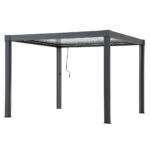 Pergola ogrodowa 3x3 m tarasowa Sunjoy z ruchomym dachem LED
