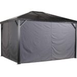 Zasłony do altany Verona 3x3 m antracyt