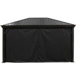 Zasłony do altany Marsala 3x4,2 m czarne