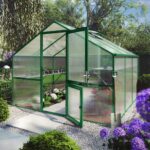 Szklarnia ogrodowa 3x3,2 m zielona 10 mm poliwęglan KGT