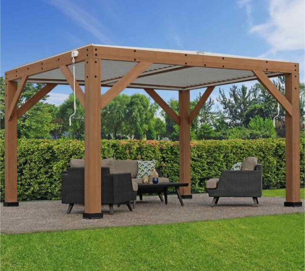 pergola drewniana 3,3x4 z lamelami Westmann