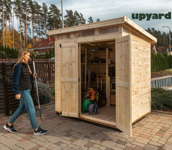 domek na narzędzia upyard 1,7x2 m naturalny otwarta
