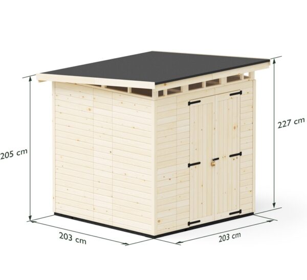 narzedziownia-2x2-naturalna, domek ogrodowy wymiary