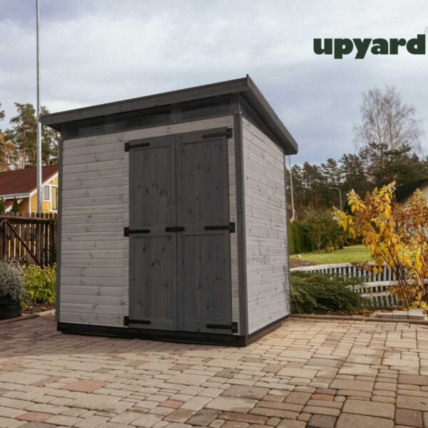 domek-na-narzedzia-upyard-17x2-m-szary na żywo