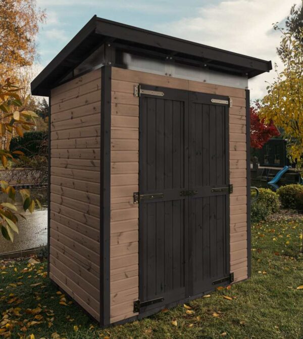 domek-narzedziowy-upyard-16x13-m-brazowy od frontu