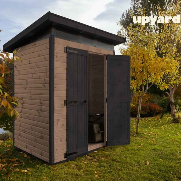 domek-narzedziowy-upyard-16x13-m-brazowy zdjęcie na działce
