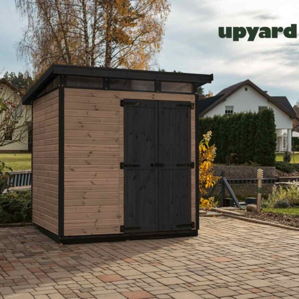 upyard-narzedziownia-domek-na-narzedzia-17x2-brazowy zdjęcie na żywo