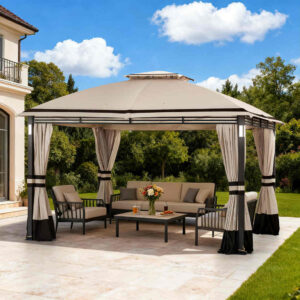 IMG_A101017511_pawilon ogrodowy beżowy 3,3x3,9 zdjęcie główne