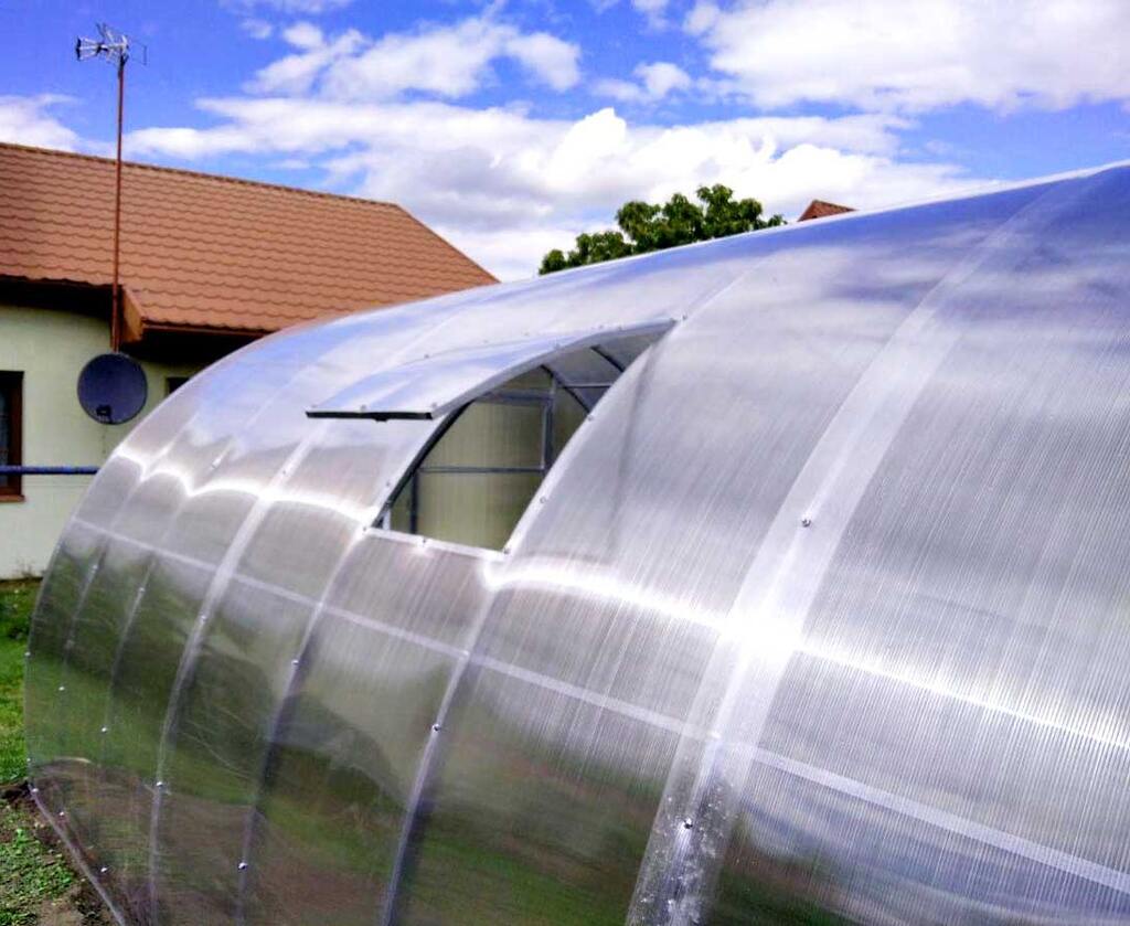 szklarnia-zofia szerokość 4 m poliwęglan komorowy 6mm opcjonalne okno