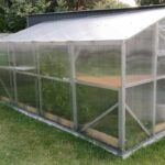Szklarnia ogrodowa 1,9x8 m poliwęglan 6 mm przyścienna