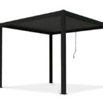 Pergola ogrodowa 3x3 m stalowa antracyt lamele