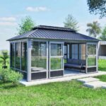 Altana ogrodowa 3x5 m ogród zimowy Sojag aluminiowy szary