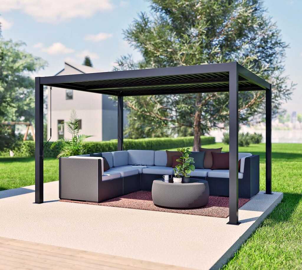SJ52034_Sojag_Pergola_Milo-stal-3x36-m-lamele-czarna zdjęcie główne