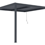 Pergola ogrodowa 3x3 m aluminium antracyt ruchome lamele przyścienna