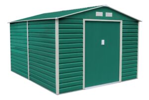 domek-narzedziowy-34-x-32-m-zielony-domek-ogrodowy-szopa zdjęcie glowne