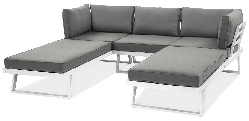 narożnik ogrodowy modułowy aluminiowy biały szary premium naroznik w U