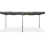 Pergola ogrodowa 3x6 m szara stalowa przesuwny dach