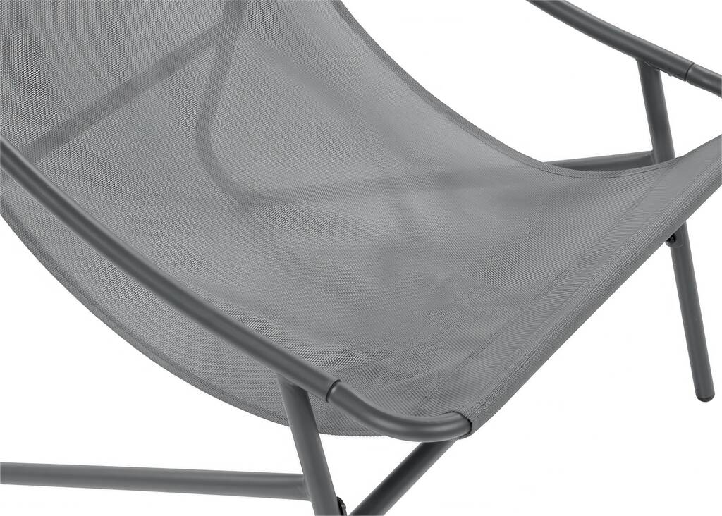 zestaw-ogrodowy-zestaw balkonowy meble ogrodowe 2 fotele + stolik szare material textile