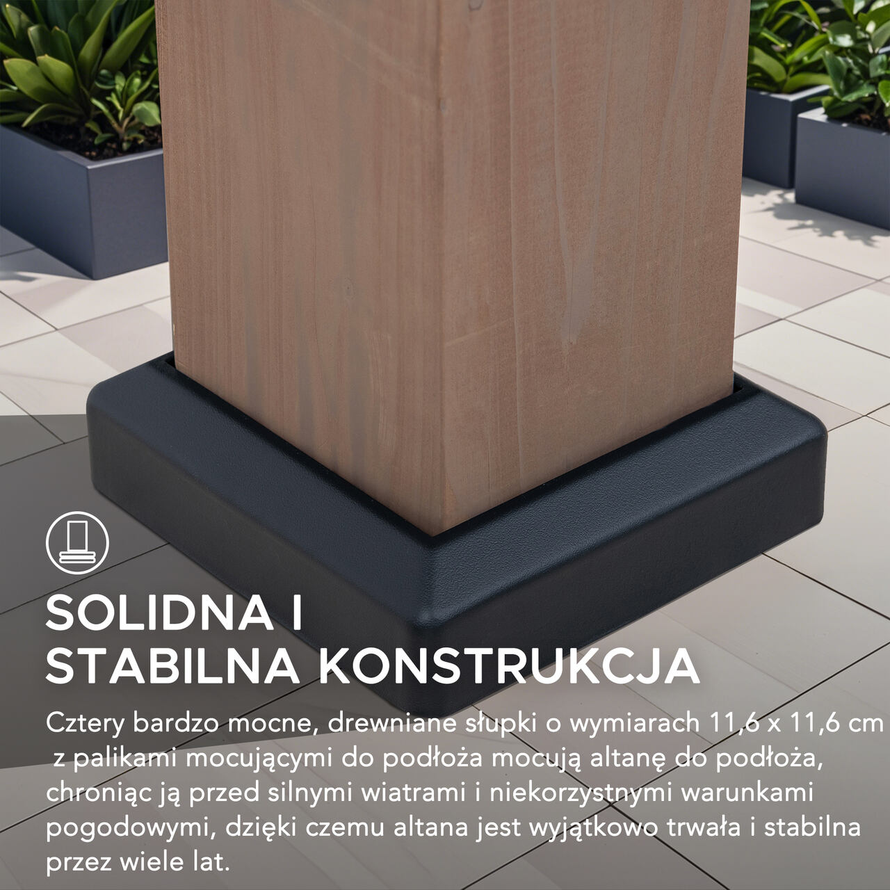 A102005891_altana-ogrodowa-Sunjoy-33x39-m-solar-LED-cedr-drewno-ze-swietlikiem masywne słupki nosne
