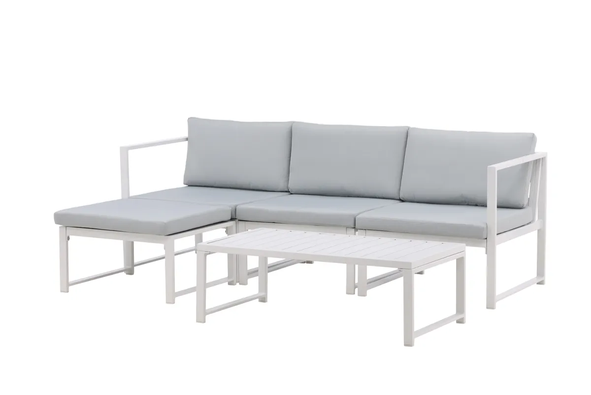 Venture-Home-Salvador-9555-400-naroznik-ogrodowy-ze-stolikiem-kawowym-aluminium-bialy przechylony